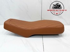 Honda CB650C CB650 1980-1982 Custom Low Profile Cafe Racer Seat Metal Pan Brown.