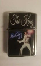 Rare Briquet à essence a l'effigie de Elvis Presley " The King " Edition limitée