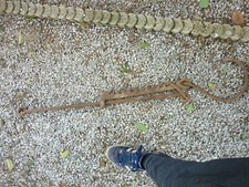 grande crémaillère de cheminée fer forgée fin XVIII EME  old tool