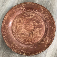 Superbe plat faience hispano - faience,