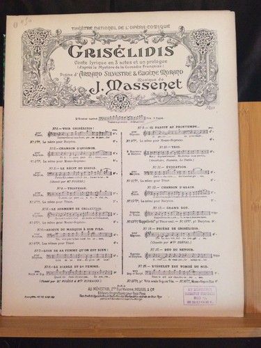 Massenet griselidis partition - massenet,