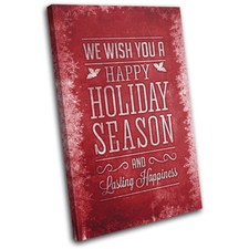 Christmas Decoration Wall Canvas ART Print XMAS Picture Gift Chalk 19 Red Christ