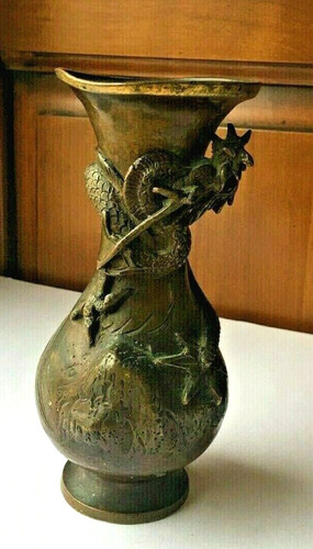 Vase bronze dragon coq - bronze,,