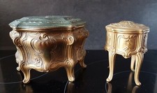 2 BOITES BIJOUX REGULE DORÉ ANCIENNES
