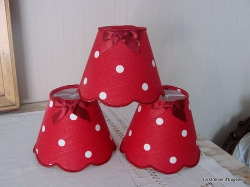 Lot abat jour rouge a - lot,