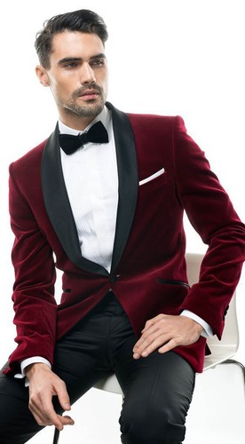 Veste fumeur maroon pour - maroon,