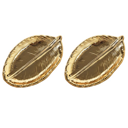 Decorative feuille or - 2x,
