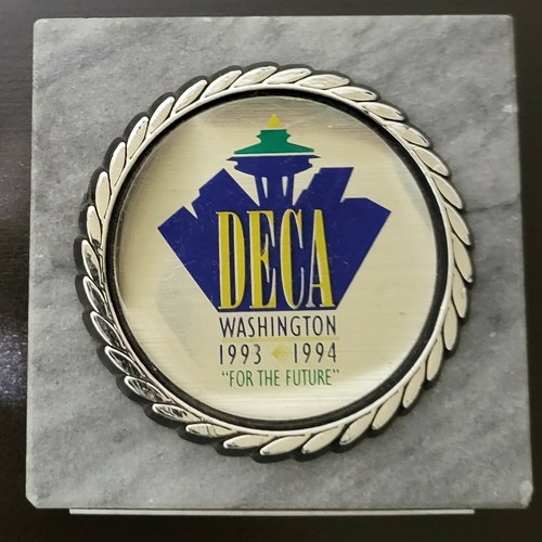 Deca desk trophy paperweight - deca,