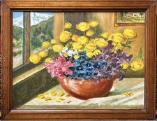 Antique Oil painting, Bouquet