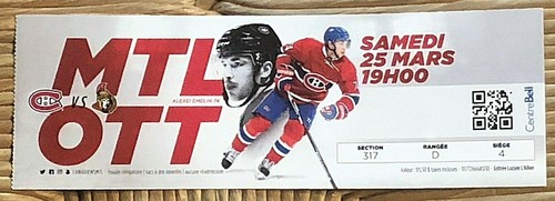 Senators canadiens ticket - senators,
