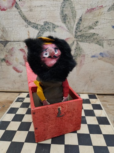 Jouet ancien diable en boite - jouet,