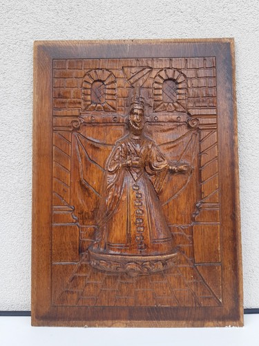 Panneau bois porte sculpté - bois, de