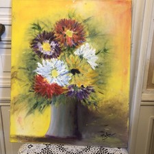 TABLEAU NON ENCADRÉ « BOUQUET »SIGNÉ MAHON