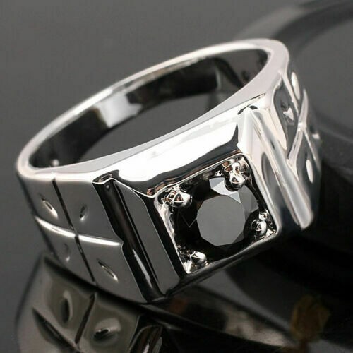 Bague alliance homme - , noir
