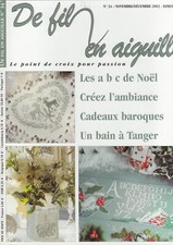 De fil en aiguille N°34 point croix ABC Noël Dentelle Véronique Enginger