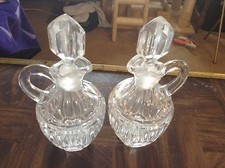 Heavy glass oil and vinegar