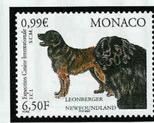 Monaco Num 2296 ** MNH Chien Terre Neuve Leonberg année 2001