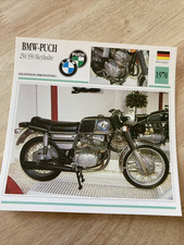 BMW Puch 250 350 1970 fiche carte moto collection édition Atlas