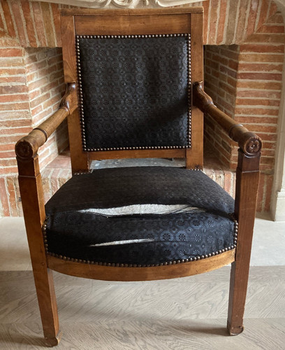 Fauteuil ancien bois style - en,