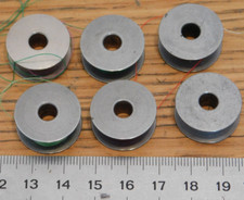 LOT VINTAGE 6 ancienne BOBINE 21mm x 9mm MACHINE à COUDRE pièces SINGER COUTURE