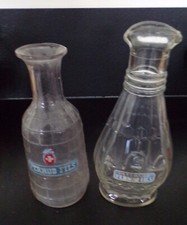 2 ANCIENNE CARAFE PUBLICITAIRE