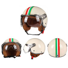 Casque Moto 3/4 Rétro Ouvert