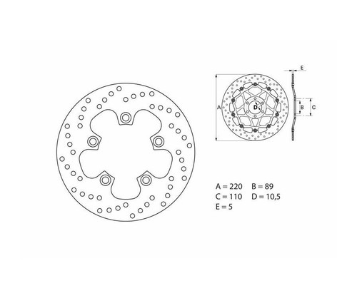 Disque frein brembo serie - disque, de