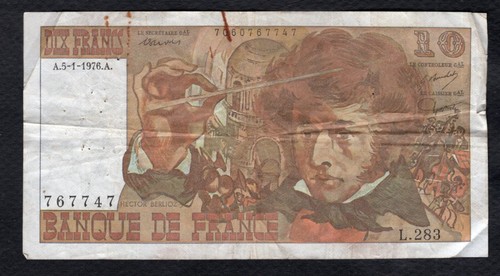 Francs berlioz 1 1976 - 10, 5.1.1976