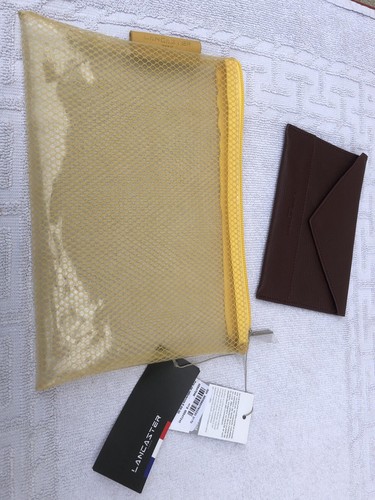 Pochette transparente jaune