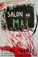 François Arnal Affiche 1987 Salon De Mai Exhibition Poster