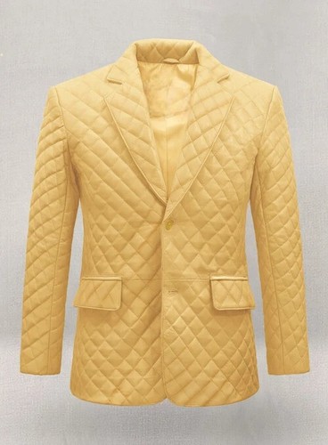 Blazer cuir jaune pour - cuir,