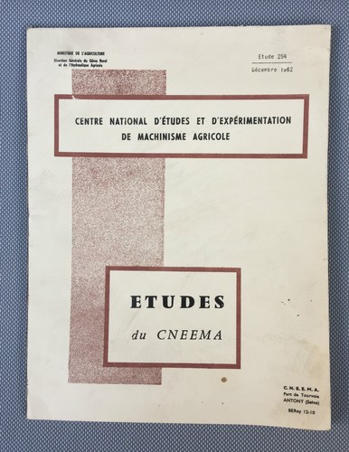 Ancienne étude cneema sur les - étude,