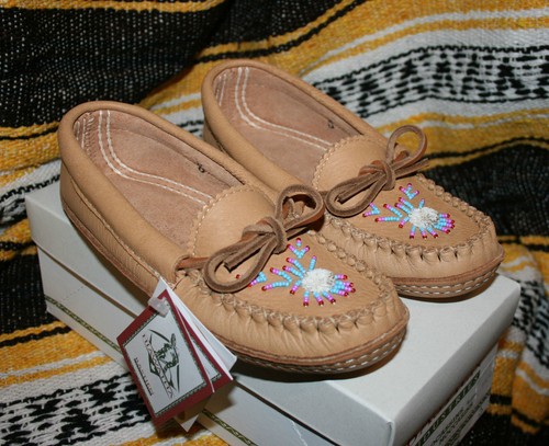 B4890 mocassin indien huron - mocassin,