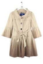 Trench-coat en coton beige