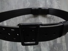 Ceinturon cuir noir police ou