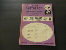 Sams Photofact Tape Recorder Series Cartridge,Cassette,Reel To Reel     ID:16560