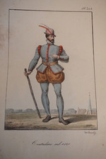 LITHO XIX COULEUR COSTUME