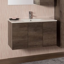 Meubles salle de bains suspendu 90xH50 cm avec trois portes Unika - 3 Couleur