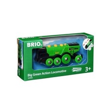 BRIO World - 33593 - Locomotive Verte Puissante A Piles - Jouet en bois
