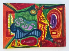 Tableau huile sur toile signé et estampillé Pablo Picasso (fait main) grand...