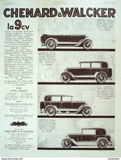 Publicite Auto Chenard &