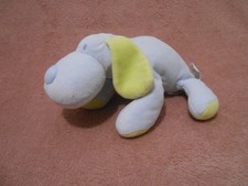 Doudou peluche chien vert bleu - doudou,