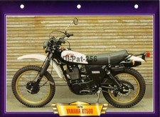 Fiche Moto : YAMAHA XT 500