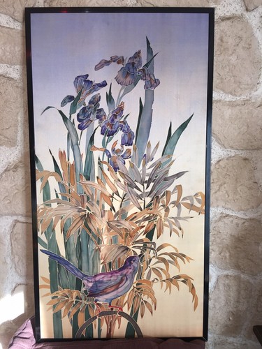 Tableau peinture sur - sur, soie