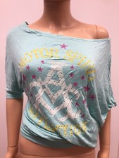 Haut Asymétrique Femme Affliction 95%Rayon Taille S Couleur Bleu Neuf !!!!!