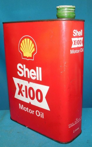 Ancien bidon huile vide - 2l,