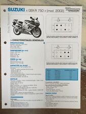 Suzuki GSX-R750 2002 K2 GSXR 750 GSX-R Fiche technique moto RMT ETAI