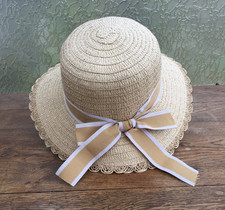 chapeau de paille Bella Julietta large bord cottage t 57