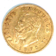 ITALIE VICTOR EMMANUEL II 1861-1878 - 20 LIRE OR 1870 ROME