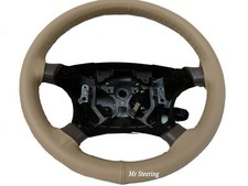 Couvre Volant En Cuir Italien Beige Réel Pour BMW 5 SERIES E39 1995-2004